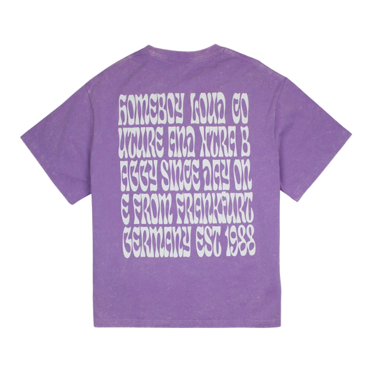 Homeboy Big Text Tee T-Shirt Washed Lilac