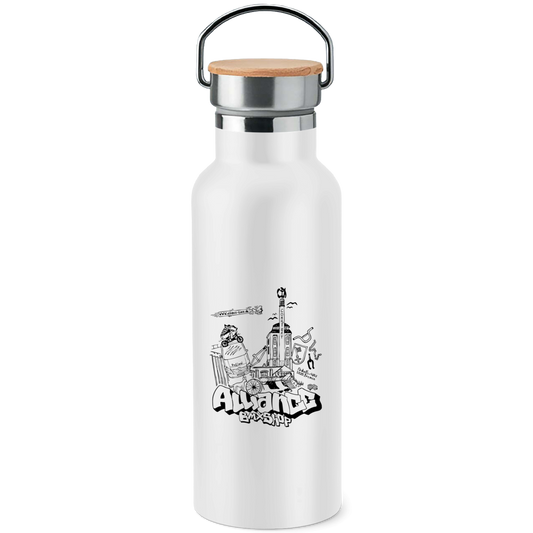 Alliance BMX Constant Edelstahl-Trinkflasche mit Bambusdeckel
